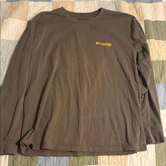 Columbia Men’s Large PHG Grayish Brown Long Sleeve Shirt - Picture 2 of 4